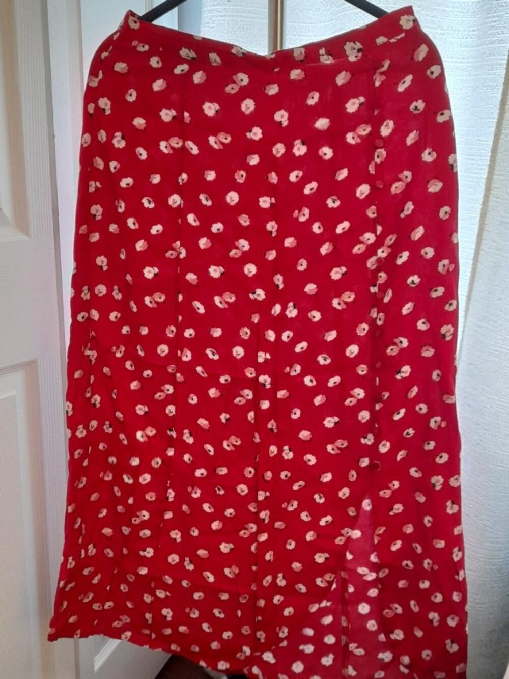 Floral Red Skirt